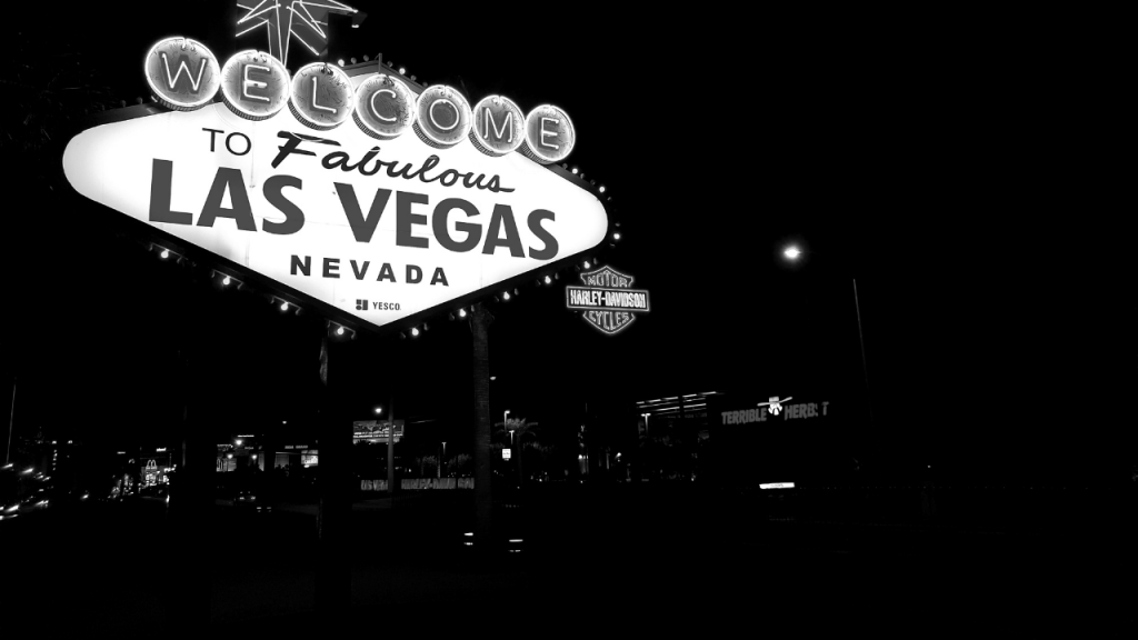 vegas black and white